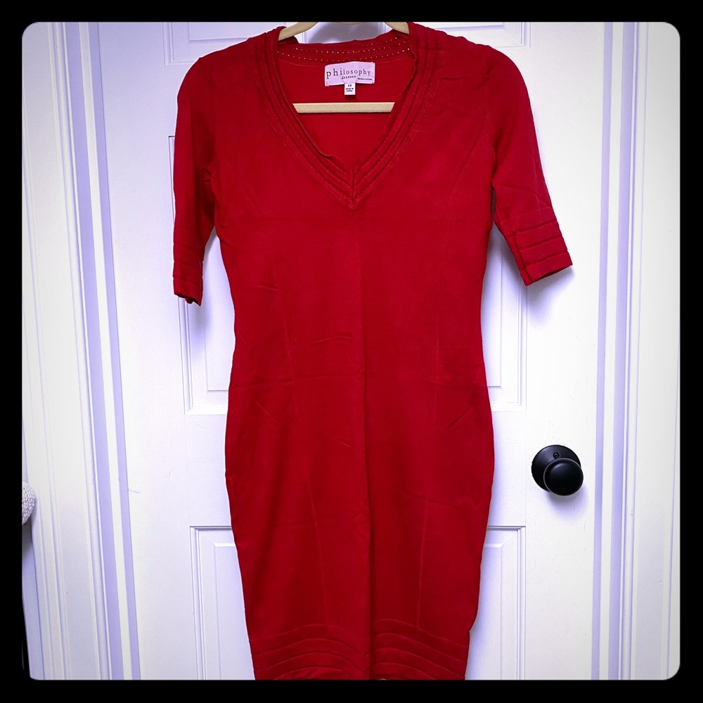Philosophy Fitted Red Dress